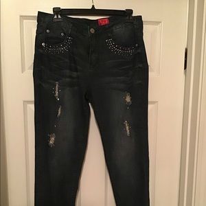 New Cristina Jeans with Rhinestones Size 8